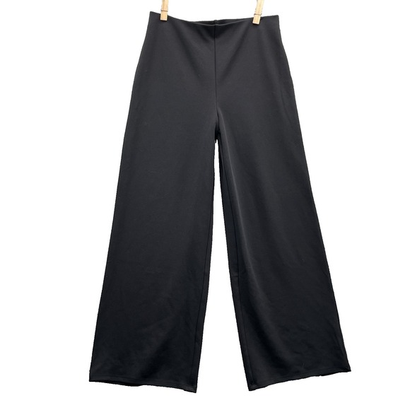 H&M Dress Pants Women's 8 Black Wide Leg Academia Corpcore Classic Office 90's - Picture 1 of 10
